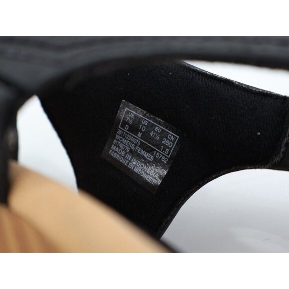 Clarks Women's Kyarra Aster Womens Size 10 M Black Leather Wedge Slingback - Picture 9 of 15